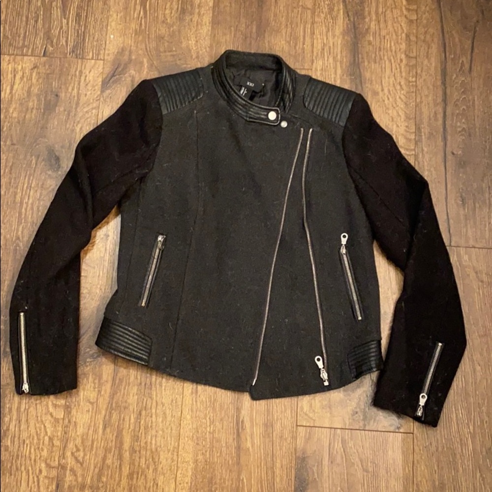 Wool faux leather Moro jacket